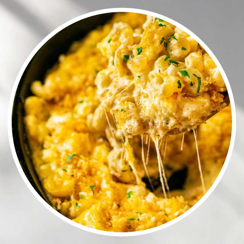 Baked Macaroni with English Cheddar and Smoked Chicken 1kg